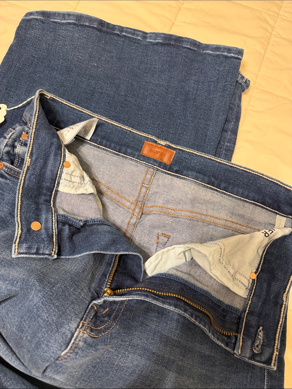 MOTHER Women's Dark Blue Flare Jeans - Picture 2 of 6